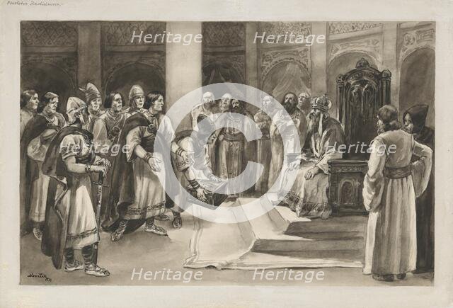 Rastislav's message in Constantinople, 1934. Creator: Andrej Kovacik.