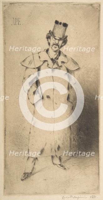 Portrait of Whistler, 1881. Creator: Carlo Pellegrini.