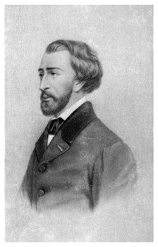 Alfred de Musset, French Romantic playwright, poet and painter, c1845-1890). Artist: Unknown