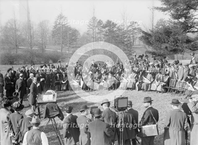 Corn Growers - Secretary Houston Giving Diplomas, 1913. Creator: Harris & Ewing.