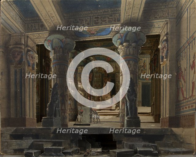 Set design for the Opera Aida by Giuseppe Verdi, Paris, Théâtre national de l'Opéra, 22.03.1880, 188