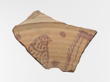 Shard with Bird, Coptic, 3rd-7th century. Creator: Unknown.