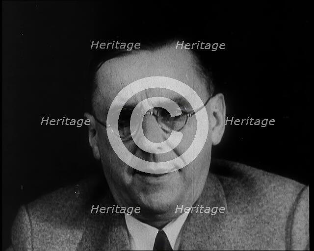 The Face of Anton Cermak, the Mayor of Chicago, Who Was Killed Instead of Franklin D Roose..., 1932. Creator: British Pathe Ltd.