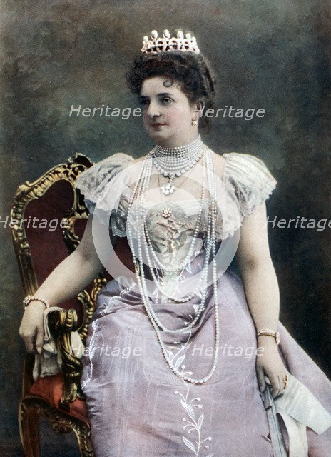 Margherita of Savoy, Queen consort of Italy, late 19th-early 20th century. Artist: Giacomo Brogi