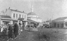 'Sur la route de Monastir; un coin de la Grande Place de Monastir', 1916. Creator: Unknown.