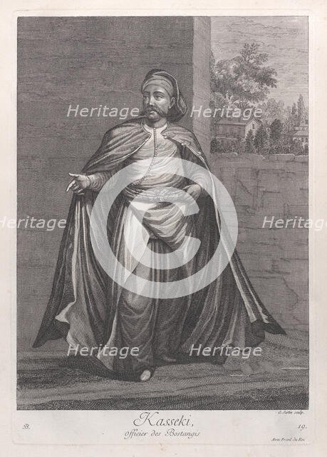Kasseki, officier des Bostangis, 1714-15. Creator: Unknown.