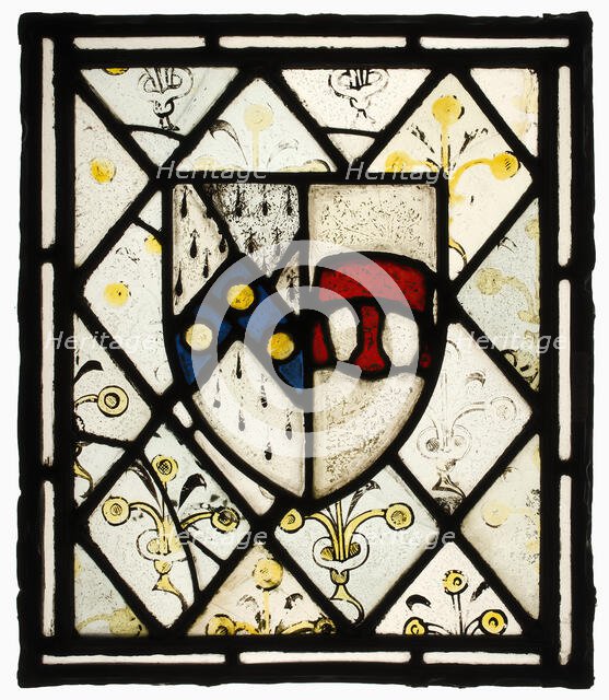 Panel with Heraldic Shield of Johnson, British, ca. 1500. Creator: Unknown.
