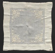 Handkerchief, late 1800s. Creator: Unknown.