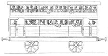 Two-storied third-class carriage on the Bombay, Baroda, and Central India Railway, 1864. Creator: Unknown.