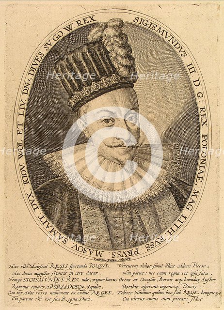 Sigismund III Vasa, King of Poland, ca. 1600. Artist: Passe, Crispijn van de, the Elder (1564-1637)