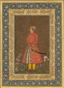 Portrait of Rup Singh, Folio from the Shah Jahan Album, verso: ca. 1615-20; recto: ca. 1500. Creators: Govardhan, Ali Mashhadi.