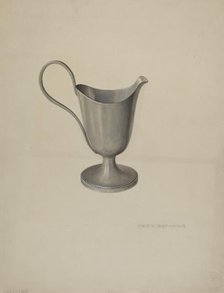 Pewter Cream Pitcher, c. 1939. Creator: Fritz Boehmer.