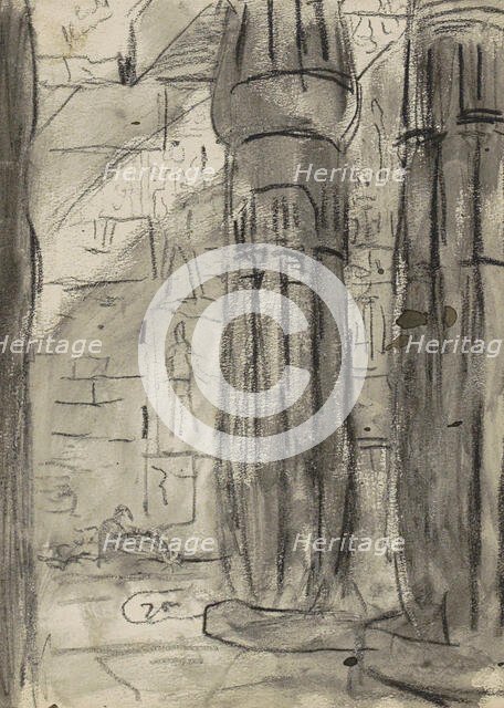 Interior of the Luxor Temple, 1919. Creator: Marius Bauer.