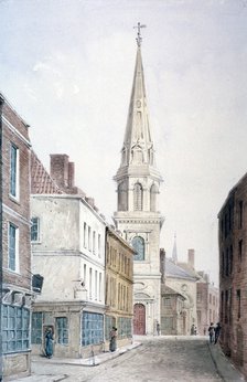 View of St Antholin from the west, City of London, c1850. Artist: Anon