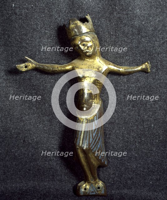 Enamelled Cross with the figure of Christ with his arms stretched out.