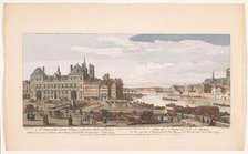 View of the Town Hall and the River Seine in Paris, 1749. Creator: Paul Angier.