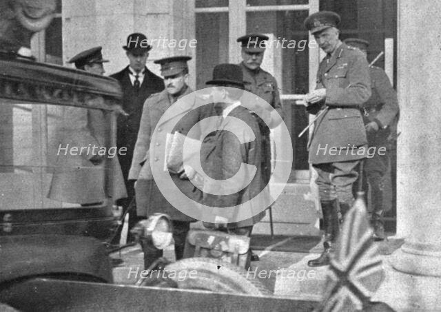 Inter-allied Solidarity; On the steps, Marshal Douglas Haig and General Wilson..., 1918. Creator: Unknown.