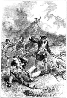 Death of Major Pitcairn, Battle of Bunker Hill, Boston, Massachusetts, 1775 (c1880). Artist: Unknown