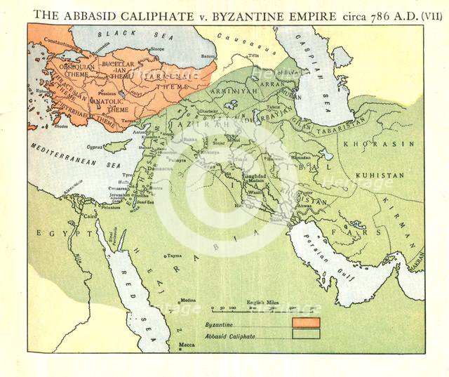 'The Abbasid Caliphate v. Byzantine Empire, circa 786 A.D.', c1915.  Creator: Emery Walker Ltd.