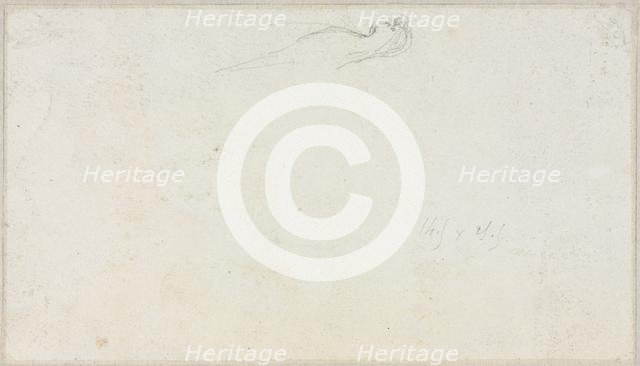 Sketch of a Sphinx [?] (verso), c. 1879-80. Creator: Luc-Olivier Merson (French, 1846-1920).