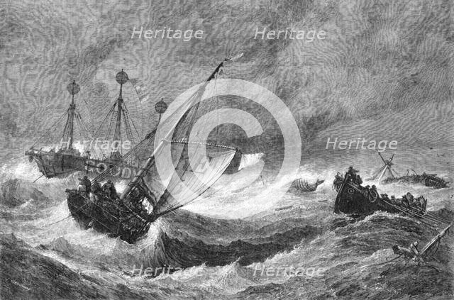 "The Ramsgate Life-boat: Morning after a Heavy Gale - Weather Moderating"...by E.W Cooke. R.A., 1864 Creator: J Greenaway.