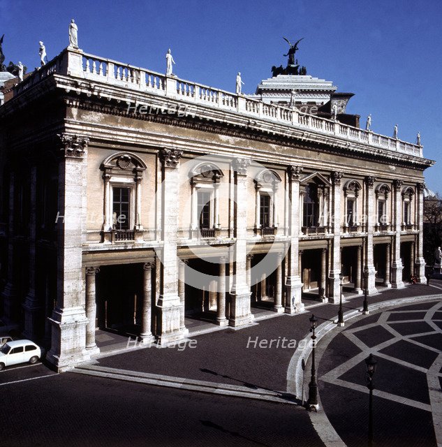 Palace of the Capitoline Museum in Piazza Campidoglio.