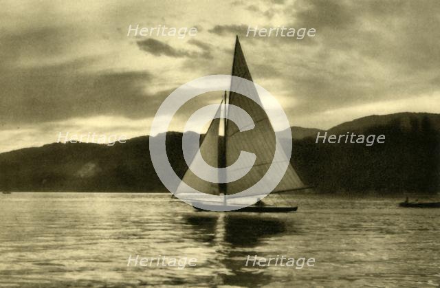 Sailing on the Wörthersee, Carinthia, Austria, c1935.  Creator: Unknown.