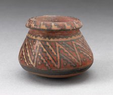 Miniature Jar with Textile-Like Geometric Pattern, A.D. 1450/1532. Creator: Unknown.