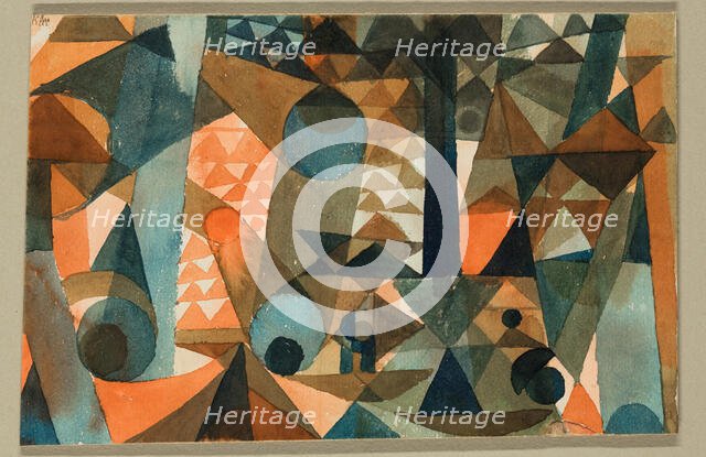 Translucencies, Orange-Blue, 1915. Creator: Paul Klee.