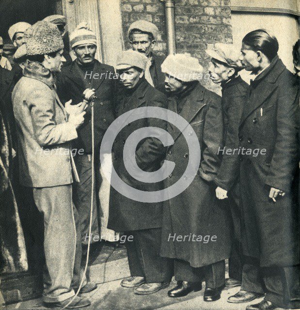 'The Navy's here.' Cossack's rescue of British seamen from the Altmark.', 1942 Creator: Unknown.
