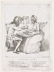Avaricious Lovers, August 1, 1797., August 1, 1797. Creator: Thomas Rowlandson.