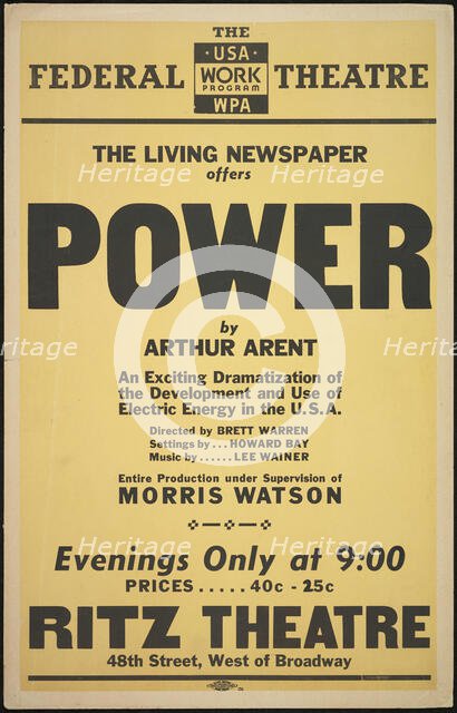Power, New York, 1937. Creator: Unknown.