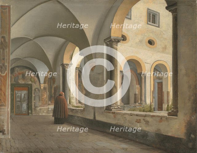 The Cloisters of the Franciscan Monastery Santa Maria in Aracoeli in Rome, 1813-1816. Creator: CW Eckersberg.
