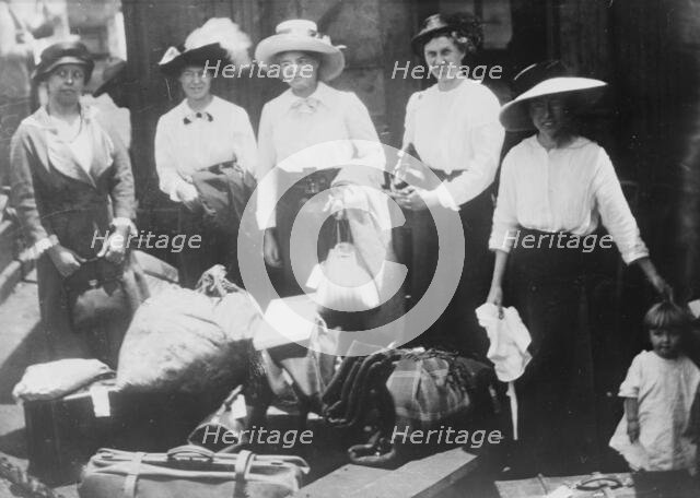Refugees at Vera Cruz going to Galveston, 1914. Creator: Bain News Service.