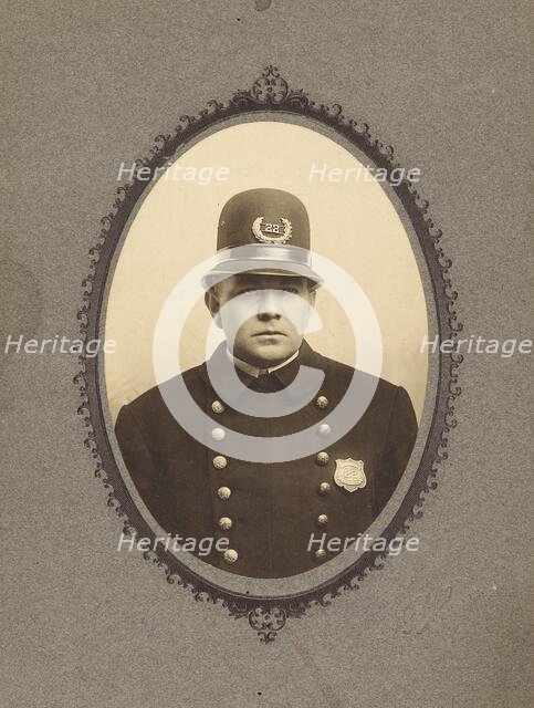 Portrait of policeman, about 1882. Creator: Charles F Fudge.