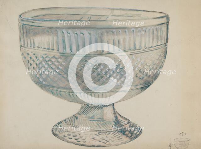 Glass Bowl, c. 1936. Creator: Ella Josephine Sterling.