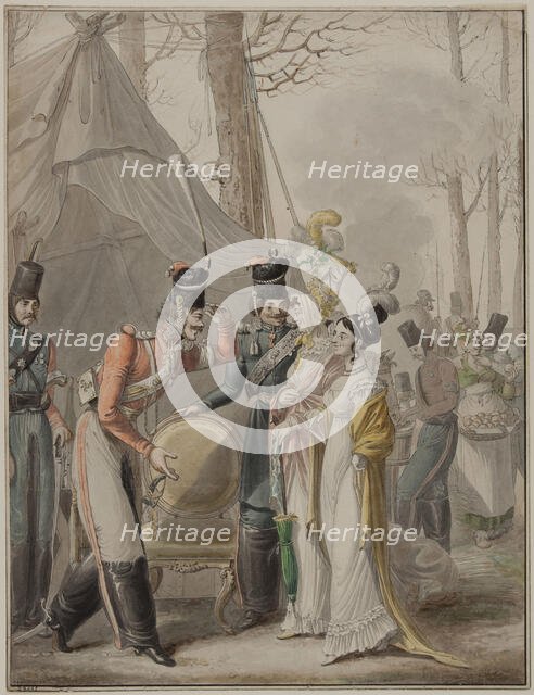 Occupation russe à Paris (Russian Cossacks in Paris, 1814), 1814-1817. Creator: Opiz, Georg Emanuel (1775-1841).