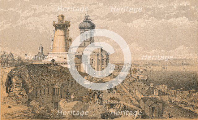 'The Admiralty, Sebastopol', 1856. Artist: William Simpson.