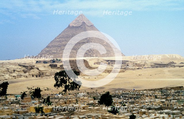 Great Pyramid of Cheops at Giza, Egypt, 4th dynasty, Old Kingdom, 26th century BC. Artist: Unknown