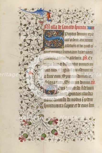 Decorated Initial S; Decorated Initial D; Book of Hours, about 1415-1420. Creator: Unknown.
