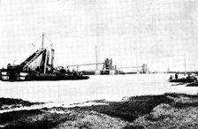 The Opening of the Baltic Canal: works of deepening and widening the old canal, 1891, (1895). Creator: Unknown.