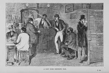 A New York drinking bar, 1882. Creator: Unknown.
