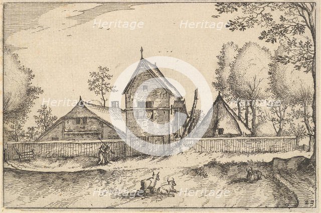 Large Walled Farm, plate 23 from Regiunculae et Villae Aliquot Ducatus Brabantiae, ca. 1610. Creator: Claes Jansz Visscher.