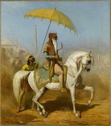 Portrait of Maharaja Ranjit Singh. Creator: De Dreux, Alfred (1810-1860).