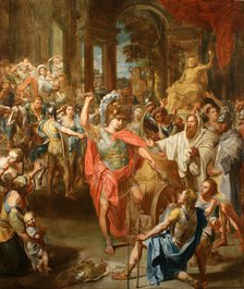 Alexander the Great Cutting the Gordian Knot.