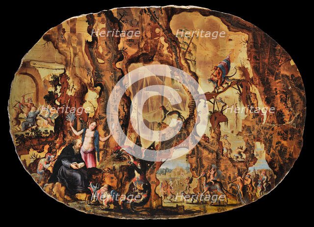 Die Versuchung des heiligen Antonius , ca 1595-1605. Creator: Swanenburgh, Jacob Isaacszoon van (1571-1638).