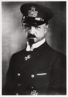 Captain Peter Strasser, German airship fleet commander, World War I, 1916-1918 (1933). Artist: Unknown