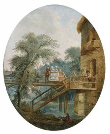 The Foot-Bridge, 1775. Creator: Hubert Robert.