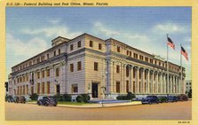 Federal Building and Post Office, Miami, Florida, USA, 1938. Artist: Unknown