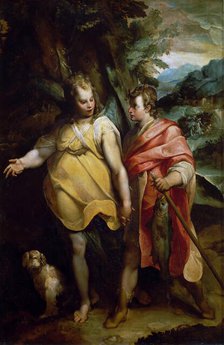 Tobias and the Angel, ca. 1575. Creator: Raffaellino da Reggio (1550-1578).